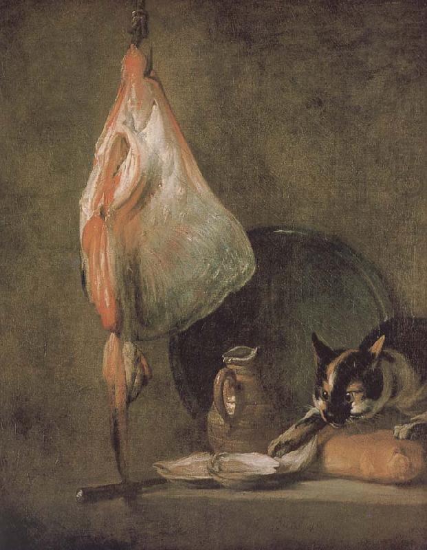 Cat skate oyster water and bread, Jean Baptiste Simeon Chardin